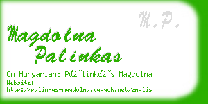magdolna palinkas business card
